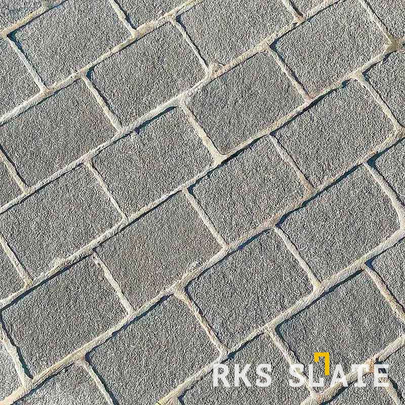 Брусчатка RKS Slate Belgian Blue 100х100 мм Прочная тротуарная плитка и плитка для пола из натурального известняка. Лучшая цена на плитку из камня известняк