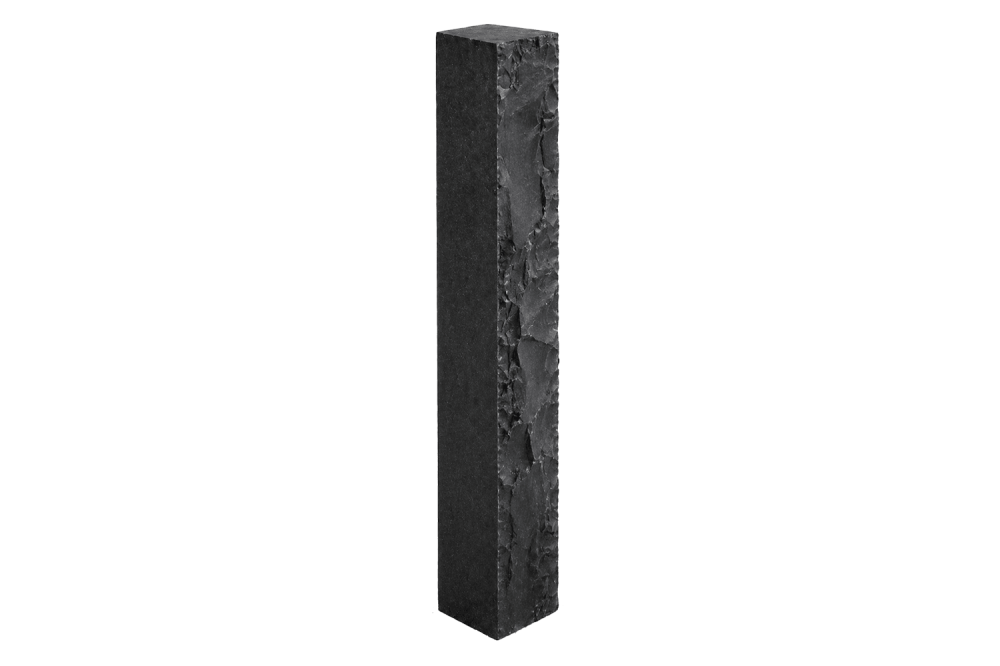 Черный Палисад из камня, Belgian Black, колотый, 100х100х1000 мм из натурального камня известняк