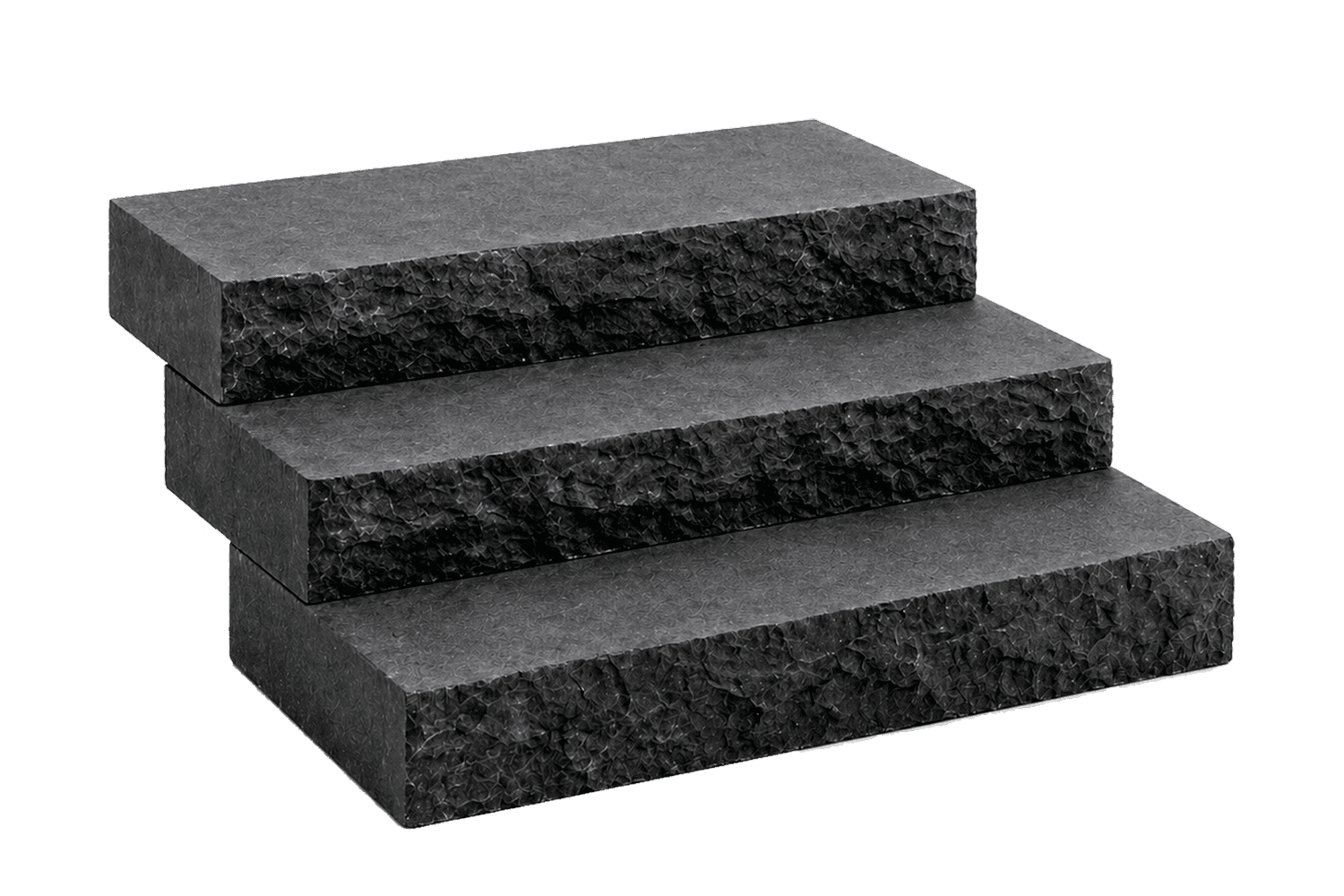 Черная Ступень из камня, Belgian Black, колотая, 1000х300х150 мм из натурального камня известняк