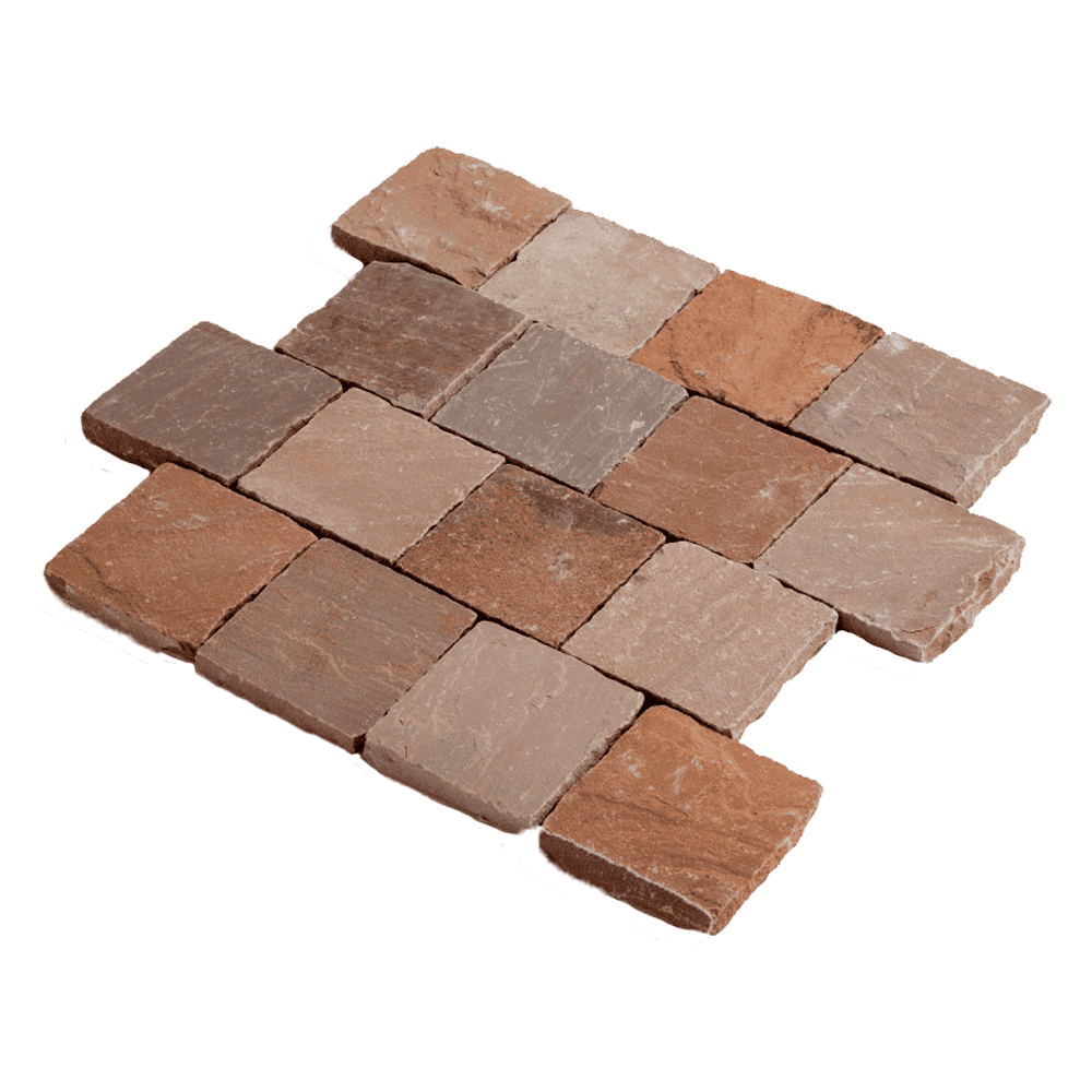  RKS Slate Belgian Multi 100х100 мм. Прочная тротуарная плитка и плитка для пола из натурального известняка. Лучшая цена на плитку из камня известняк