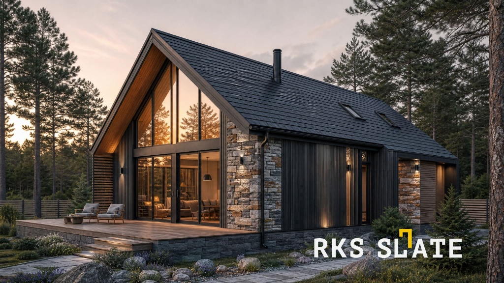 Тандем RKS SLATE и BLACK DECK: контраст грубого скола камня и точной геометрии рейки