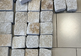Гранитная брусчатка RKS Slate Vermont, галтованная 200х200 мм