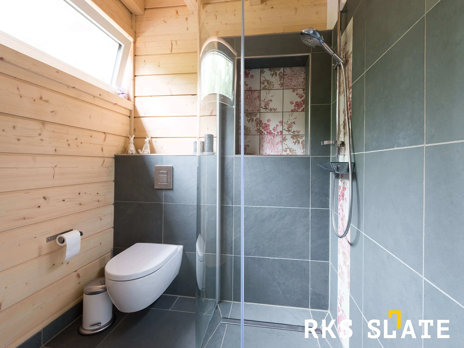 Сланцевая плитка RKS SLATE Brazil Grey в интерьере