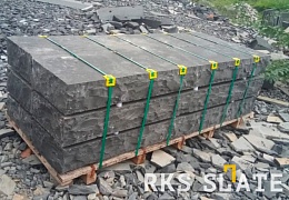Бордюр (поребрик) из камня, Belgian Black, колотый, 80х1000 мм
