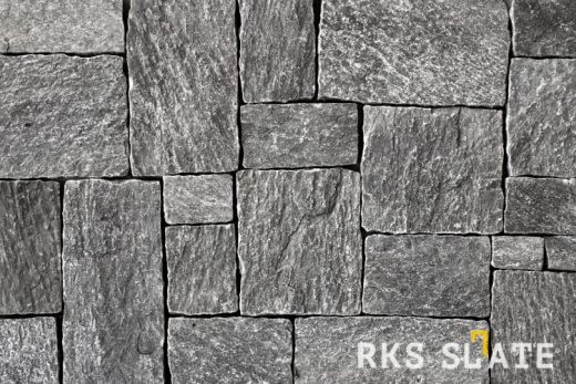 Фасадный камень RKS SLATE Monsoon Black Quartz Castle