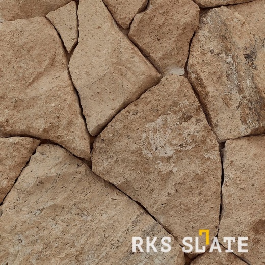 Облицовочный камень для фасада RKS SLATE Walnut Travertine Loose