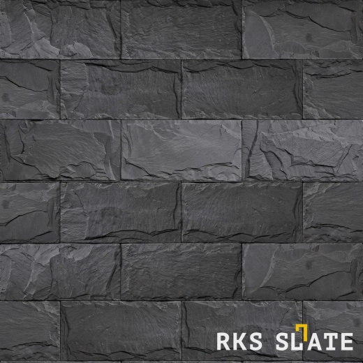 Фасадный колотый камень RKS SLATE Black Mushroom