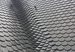 Кровельный Сланец RKS SLATE Charcoal, бобровый хвост 400х200 мм