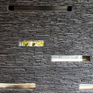 Фасадный камень 3D панели RKS SLATE Сланец Black Waterfall Rockface