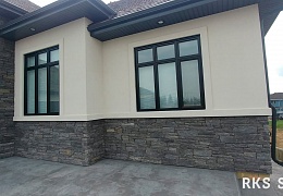 Облицовочный камень RKS SLATE Monsoon Black Quartz Strips