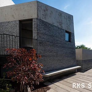 Отделочный наружный камень RKS SLATE Сланец Black Waterfall Rockface