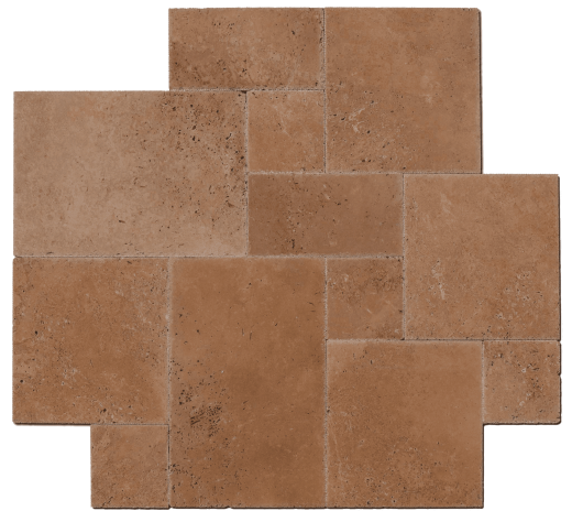 Натуральная плитка из травертина Noce French Pattern для внутренней и внешней отделки — RKS SLATE 