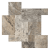 Натуральная плитка из травертина Silver French Pattern для внутренней и внешней отделки — RKS SLATE 