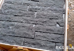 Облицовочный камень RKS SLATE Monsoon Black Quartz Strips