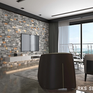 Натуральный камень в интерьере 3D панели Кварцит Nordic Blend Country