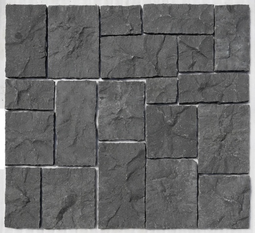3д панели скала натуральный камень базальт Black Basalt Rock 400х200 для интерьера