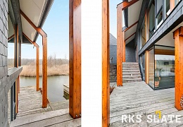 Фасадный сланец RKS SLATE Graphite Natural 400х200 мм
