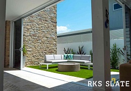 Облицовочный камень RKS SLATE Sesame Yellow Quartz Strips
