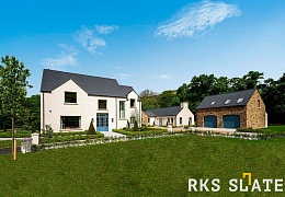 Фасадный сланец RKS SLATE Graphite Natural 400х200 мм