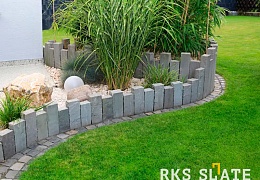 Бордюр (поребрик) из камня, Belgian Grey, колотый, 50х1000 мм