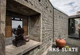 Плитка из базальта (Габбро) Black Basalt Rock 300х150 мм