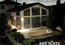 3D мозаика из камня RKS SLATE Кварцит Monsoon Black Rockface