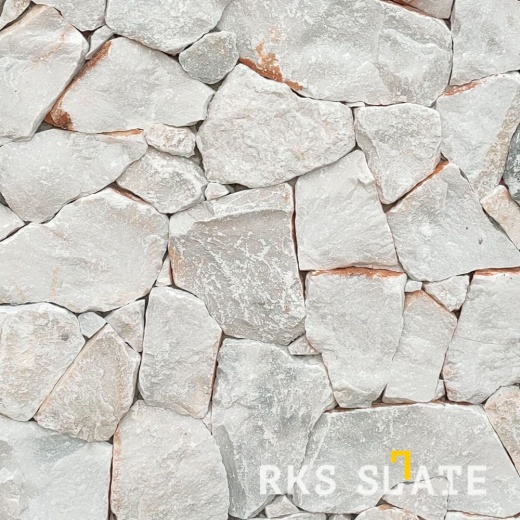 Облицовочный камень для фасада RKS SLATE Bianca Luna Marble Loose