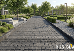 Бордюр (поребрик) из камня, Belgian Black, колотый, 80х1000 мм
