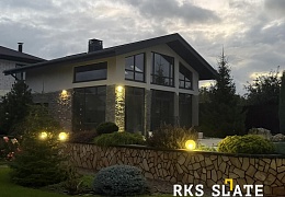 3D мозаика из камня RKS SLATE Кварцит Monsoon Black Rockface