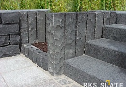 Бордюр (поребрик) из камня, Belgian Black, колотый, 80х1000 мм