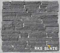 Натуральный камень для фасада RKS SLATE Monsoon Black Quartz Strips