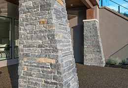 Облицовочный камень RKS SLATE Monsoon Black Quartz Strips