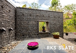 Плитка из базальта (Габбро) Black Basalt Rock 300х150 мм