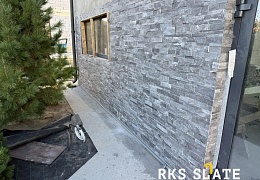3D мозаика из камня RKS SLATE Кварцит Monsoon Black Rockface
