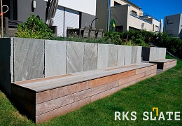 Ступень из камня, Belgian Grey, колотая, 1500х350х30 мм