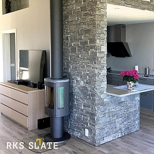 Камень в интерьере RKS SLATE Сланец Black Slate Country