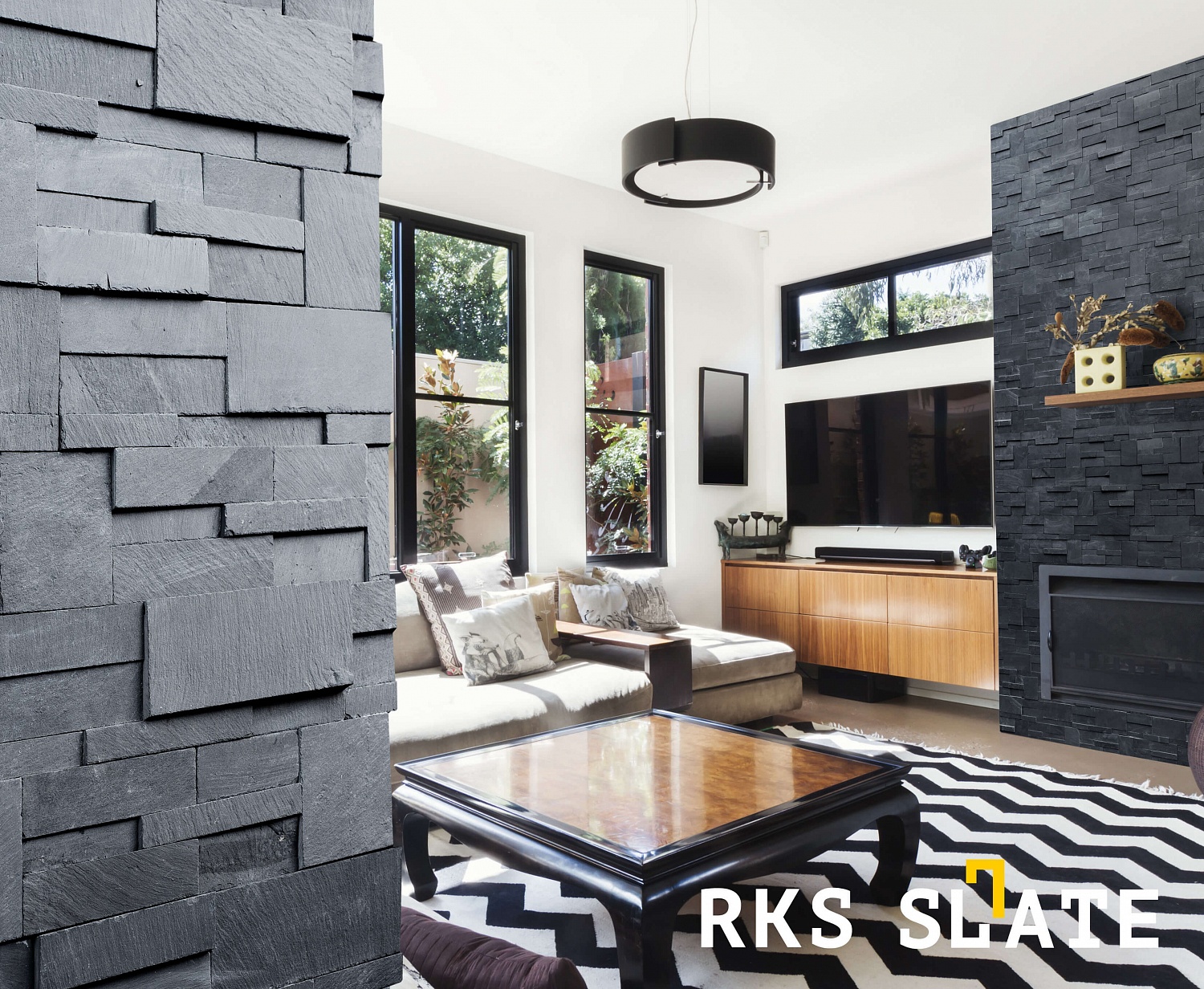 3D панели RKS SLATE Сланец Matt Black Slate Modern