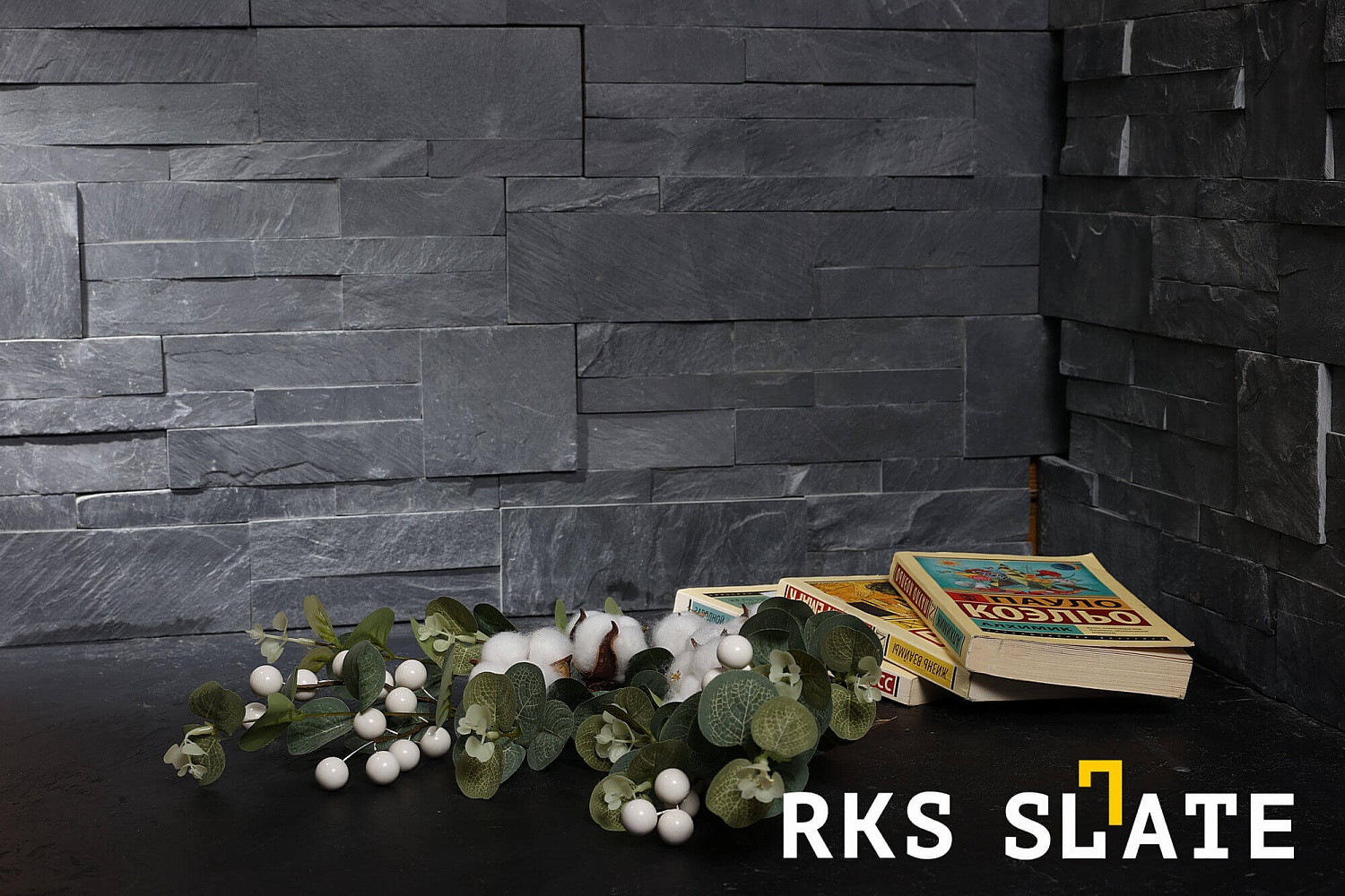 3D панели RKS SLATE Сланец Matt Black Slate Modern