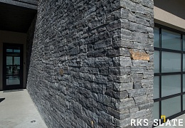 Облицовочный камень RKS SLATE Monsoon Black Quartz Castle