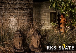 Плитка из базальта (Габбро) Black Basalt Rock 300х150 мм