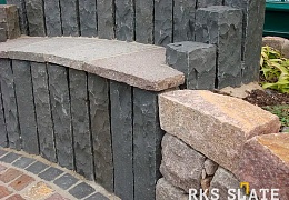 Бордюр (поребрик) из камня, Belgian Black, колотый, 80х1000 мм